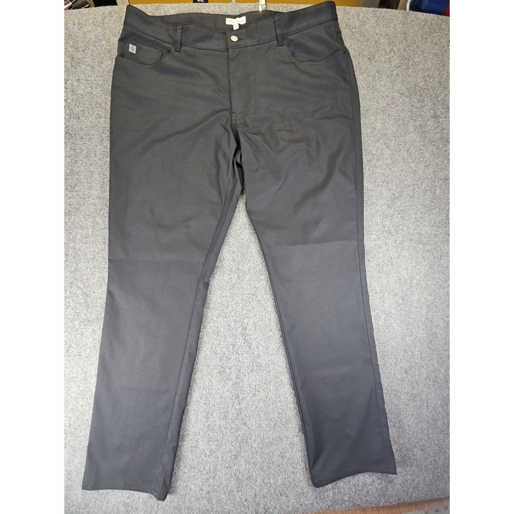 Peter Millar Mens 40 X 32 Crown Sport EB66 Pants Black Performance Golf 1686